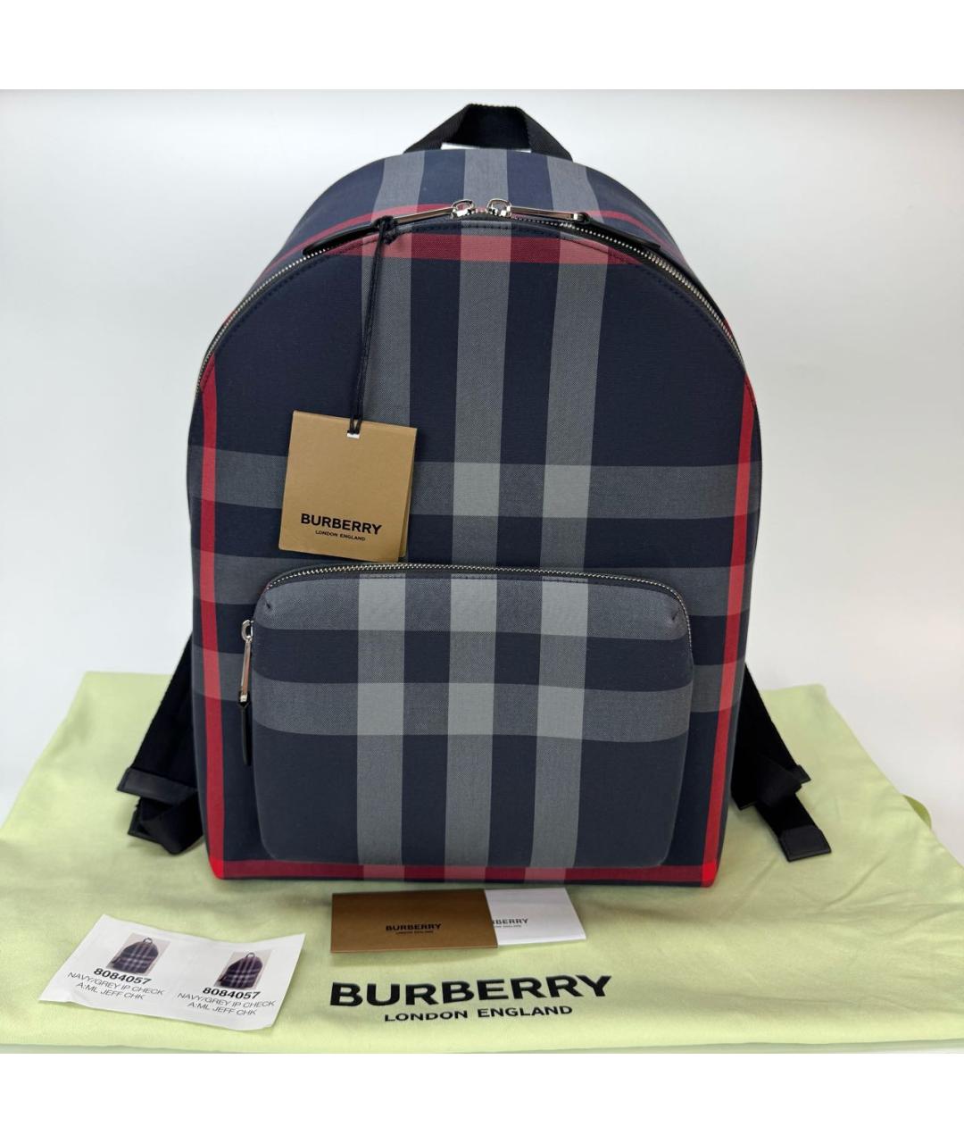 BURBERRY Темно-синий тканевый рюкзак, фото 3