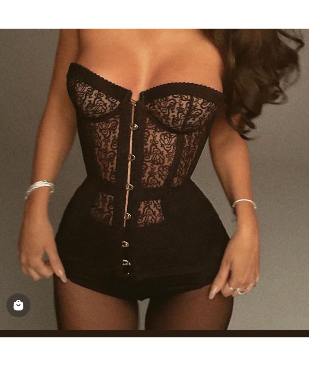 AGENT PROVOCATEUR Черный кружевной корсет, фото 6