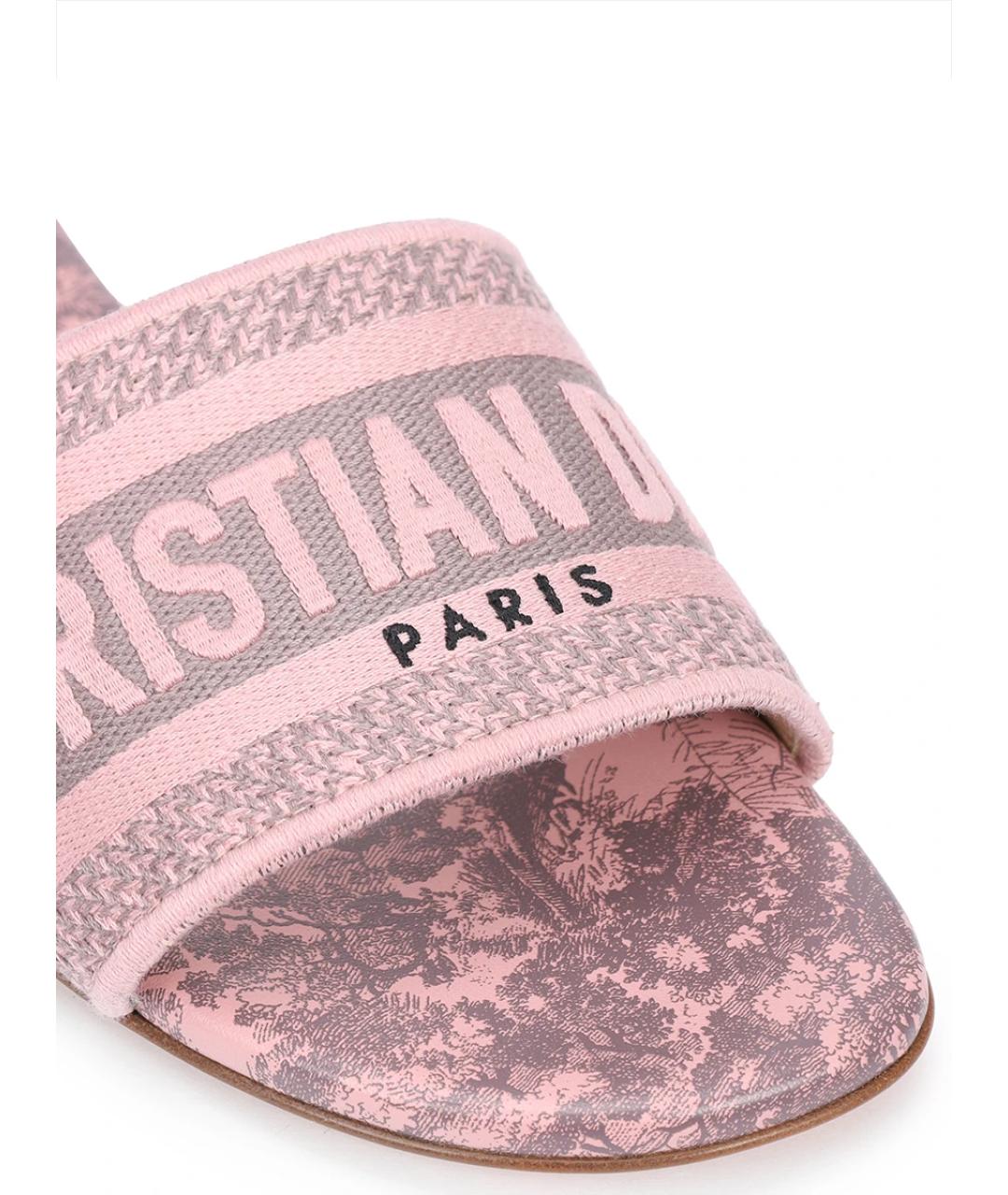 CHRISTIAN DIOR Розовые шлепанцы, фото 5