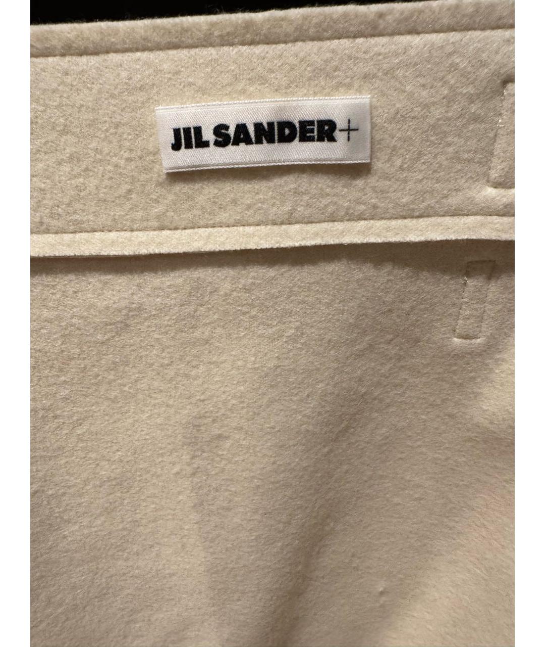 JIL SANDER Бежевая шерстяная юбка миди, фото 3