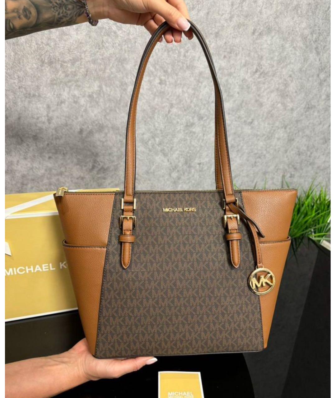 MICHAEL KORS Коричневая сумка тоут, фото 6