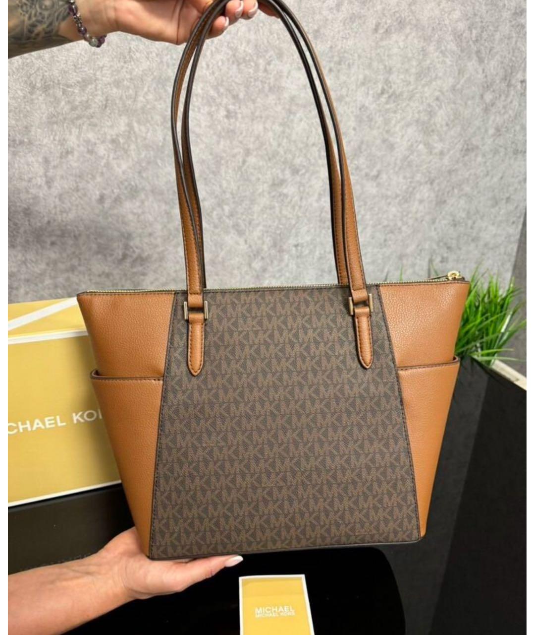 MICHAEL KORS Коричневая сумка тоут, фото 3