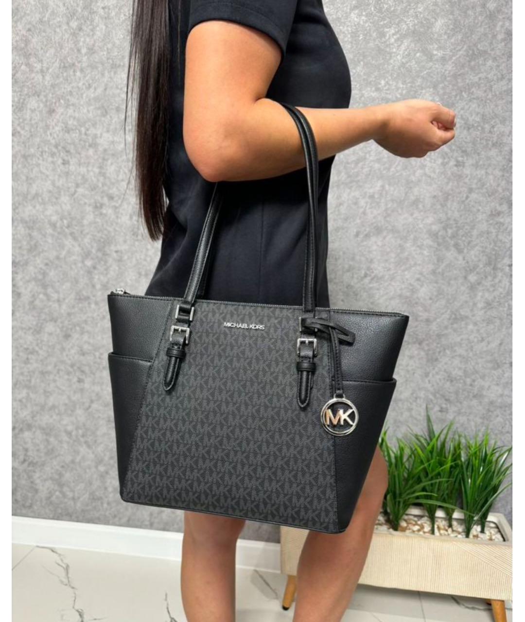 MICHAEL KORS Черная сумка тоут, фото 6