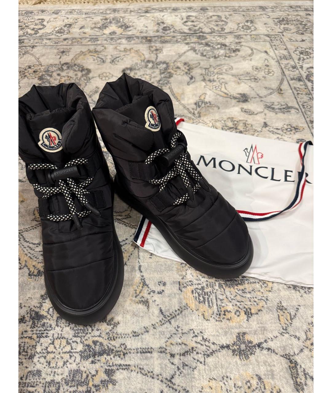 MONCLER Черные текстильные ботинки, фото 8