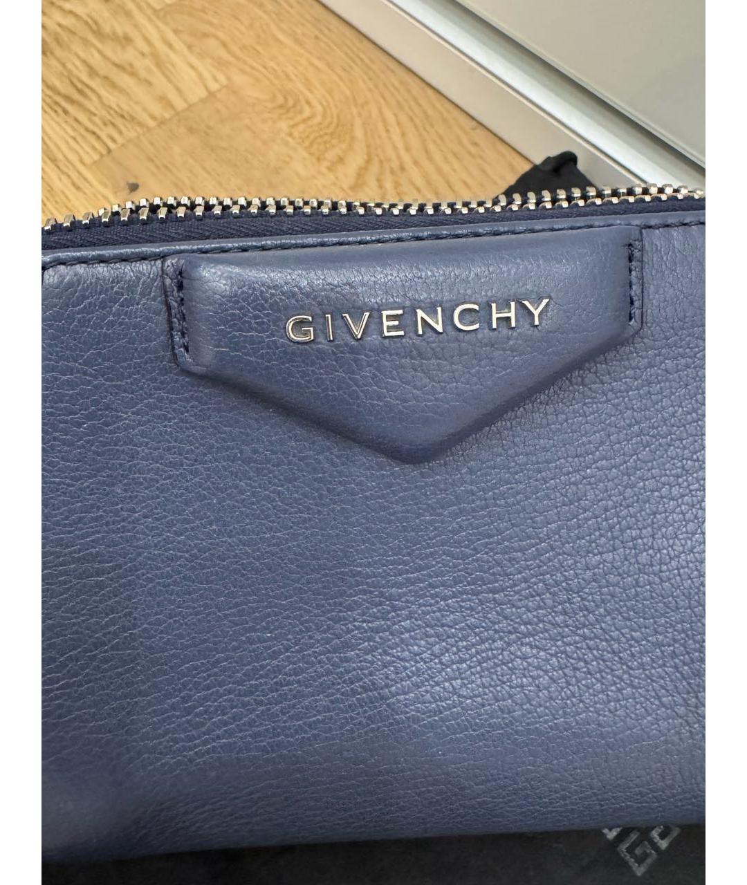 GIVENCHY Темно-синяя кожаная сумка через плечо, фото 5