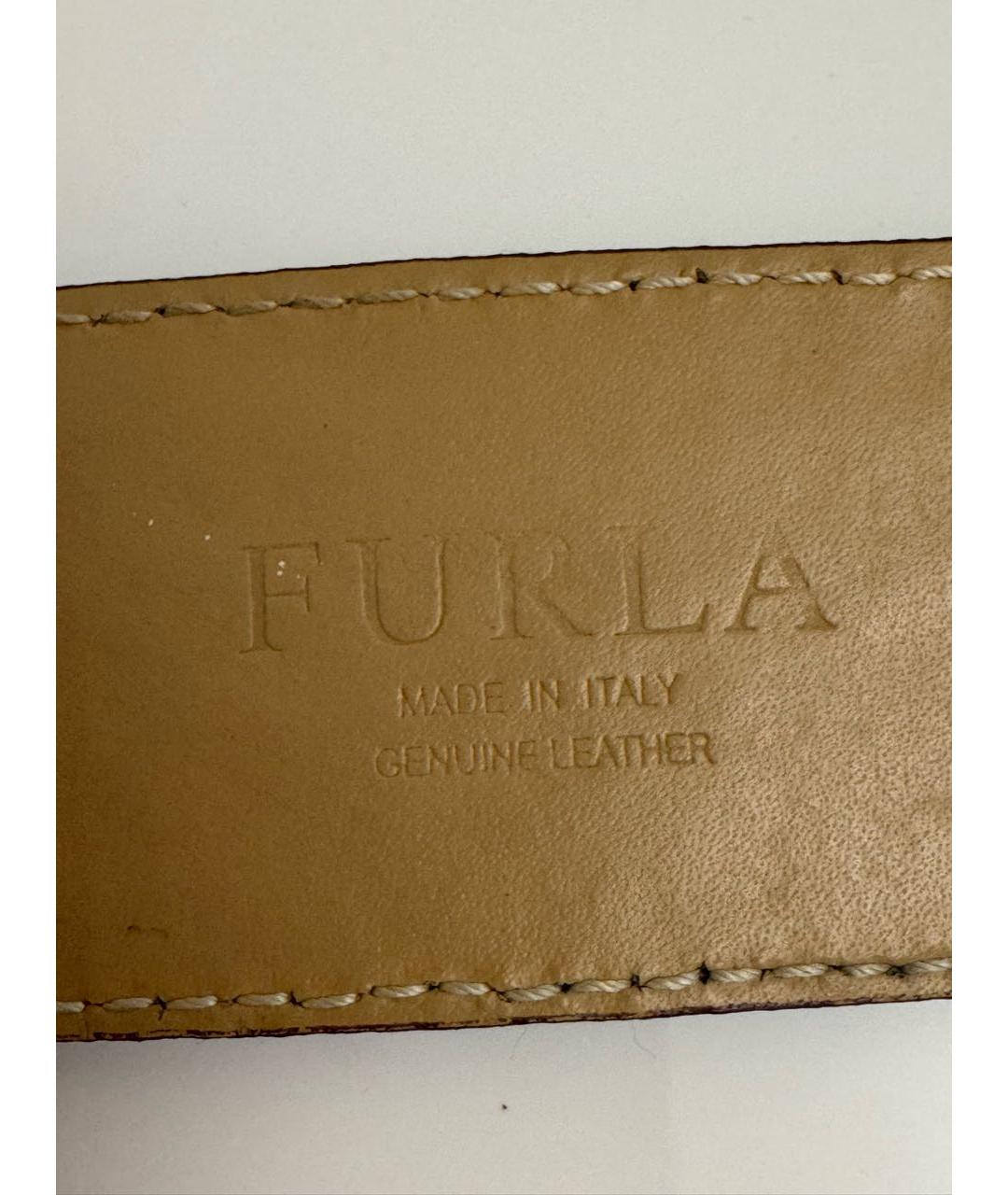 FURLA Фиолетовый кожаный ремень, фото 3