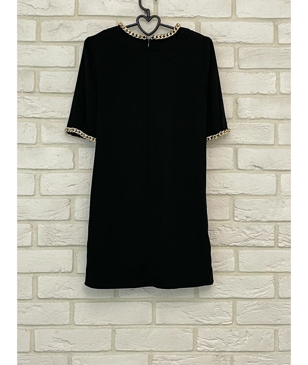 ELISABETTA FRANCHI Черное полиэстеровое повседневное платье, фото 2