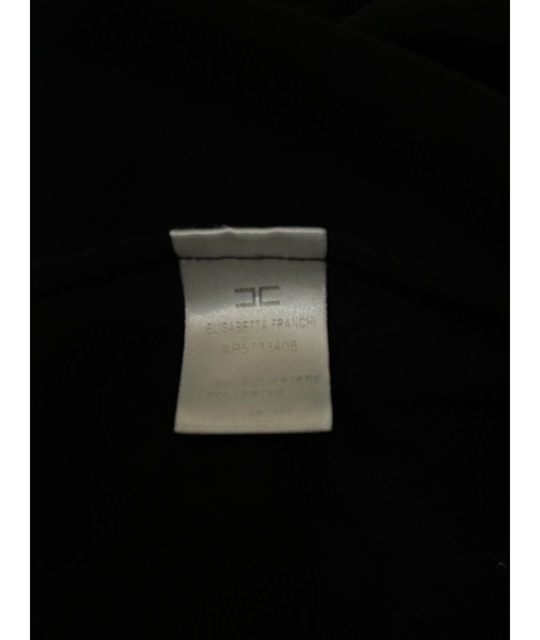 ELISABETTA FRANCHI Черное полиэстеровое повседневное платье, фото 7