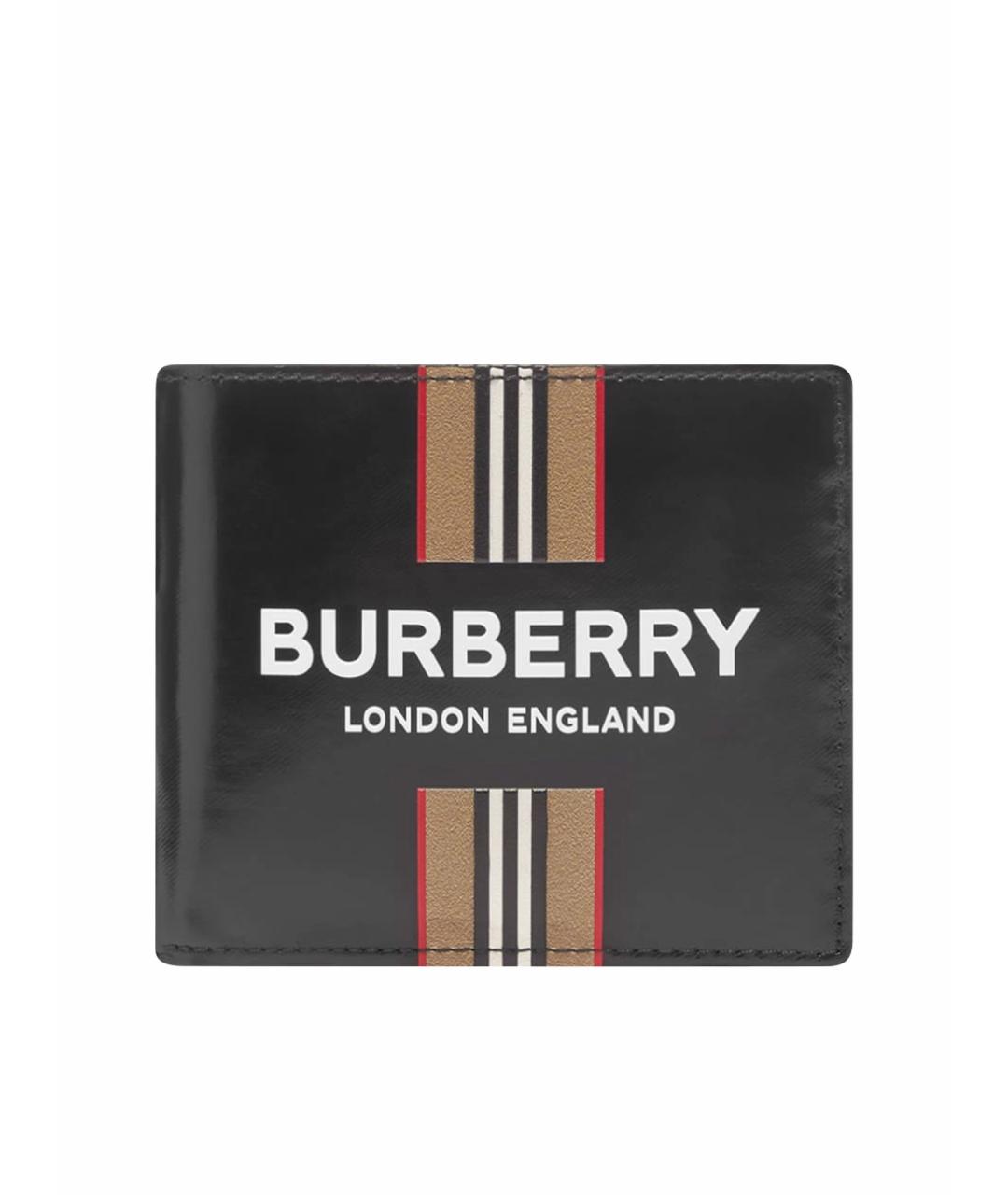 BURBERRY Черный кошелек из лакированной кожи, фото 1