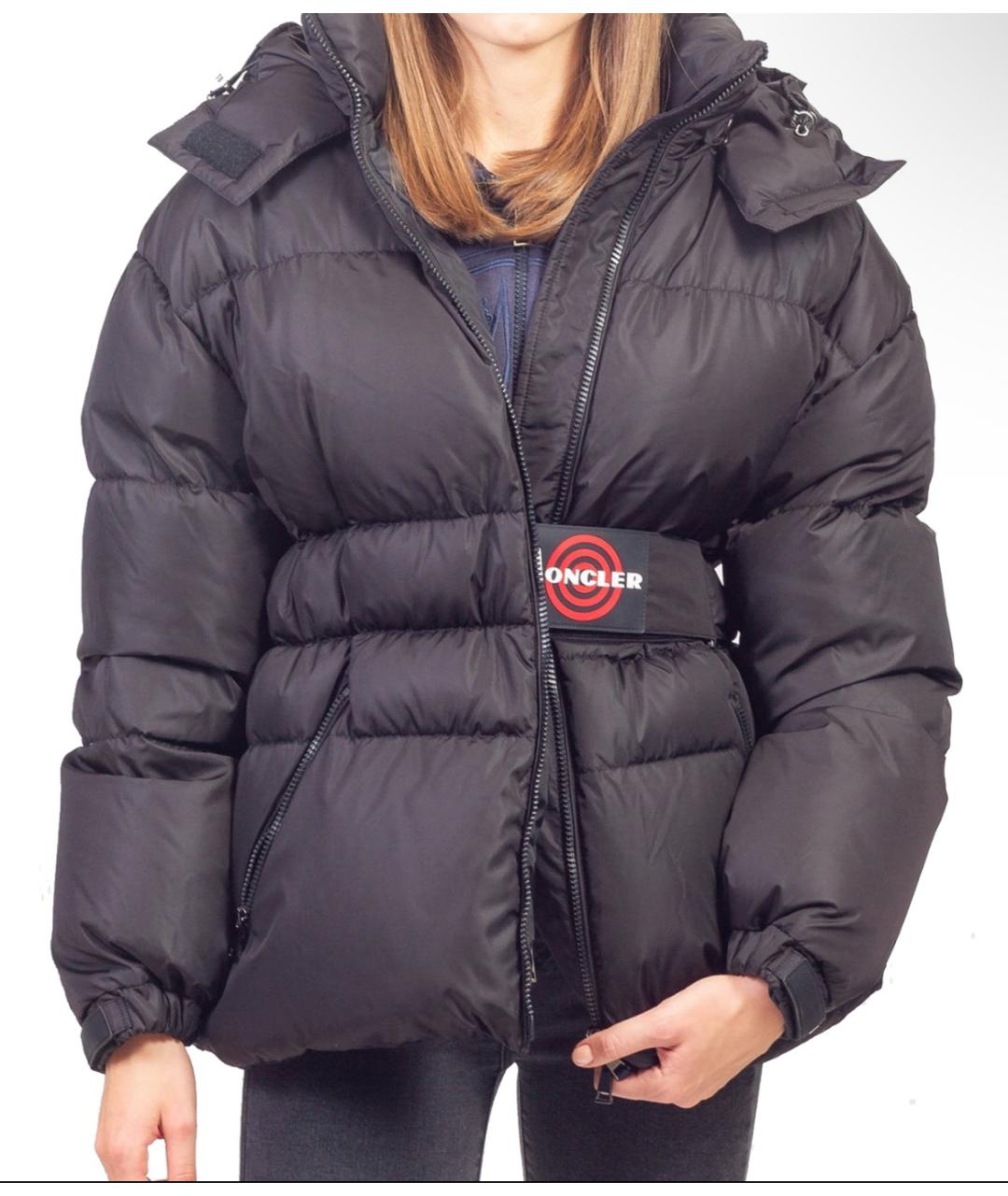 MONCLER Черный пуховик, фото 2