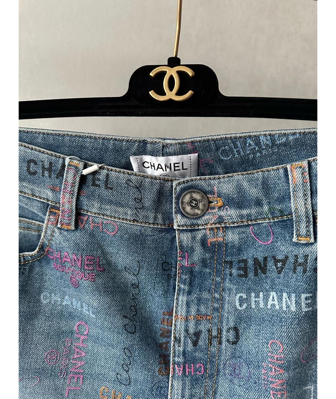 CHANEL Синие прямые джинсы, фото 4