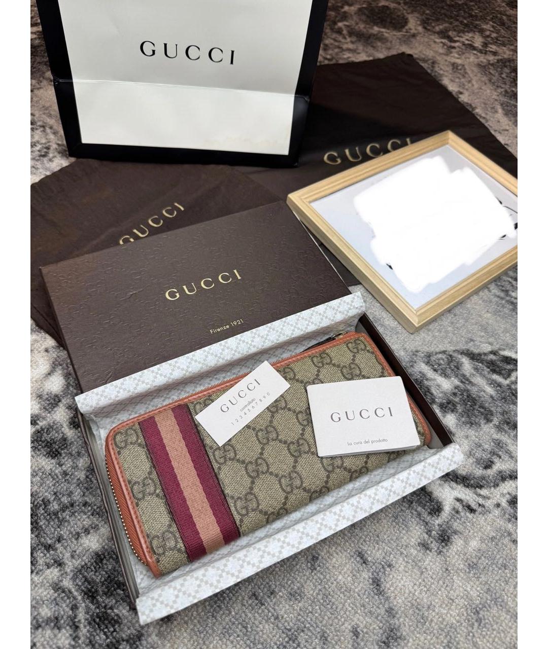 GUCCI Бежевый кошелек, фото 2