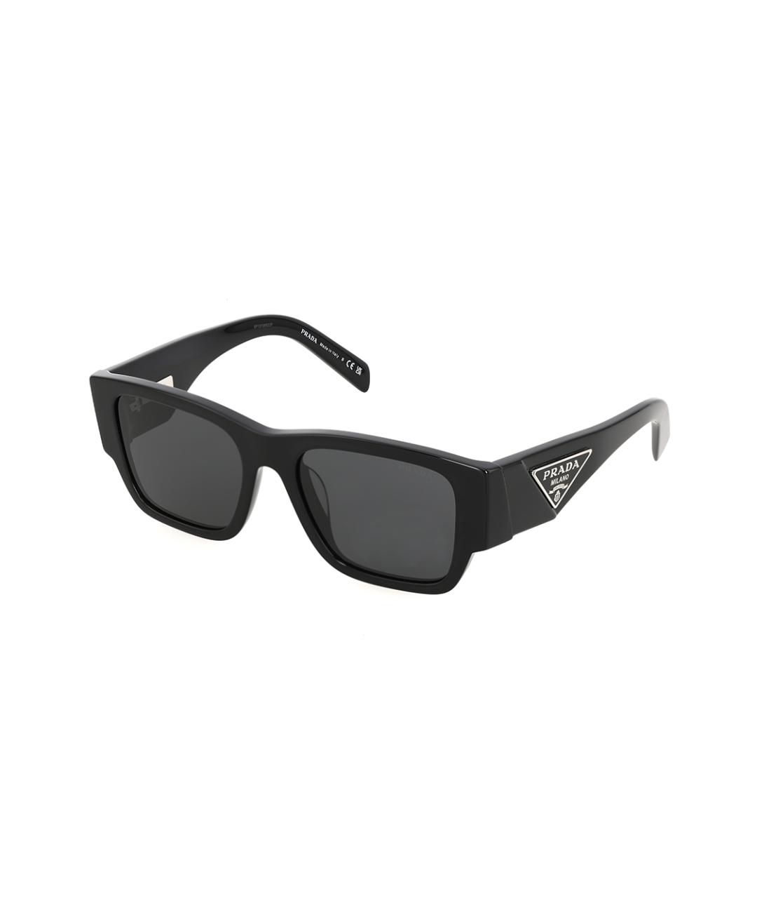 PRADA Черные пластиковые солнцезащитные очки, фото 1