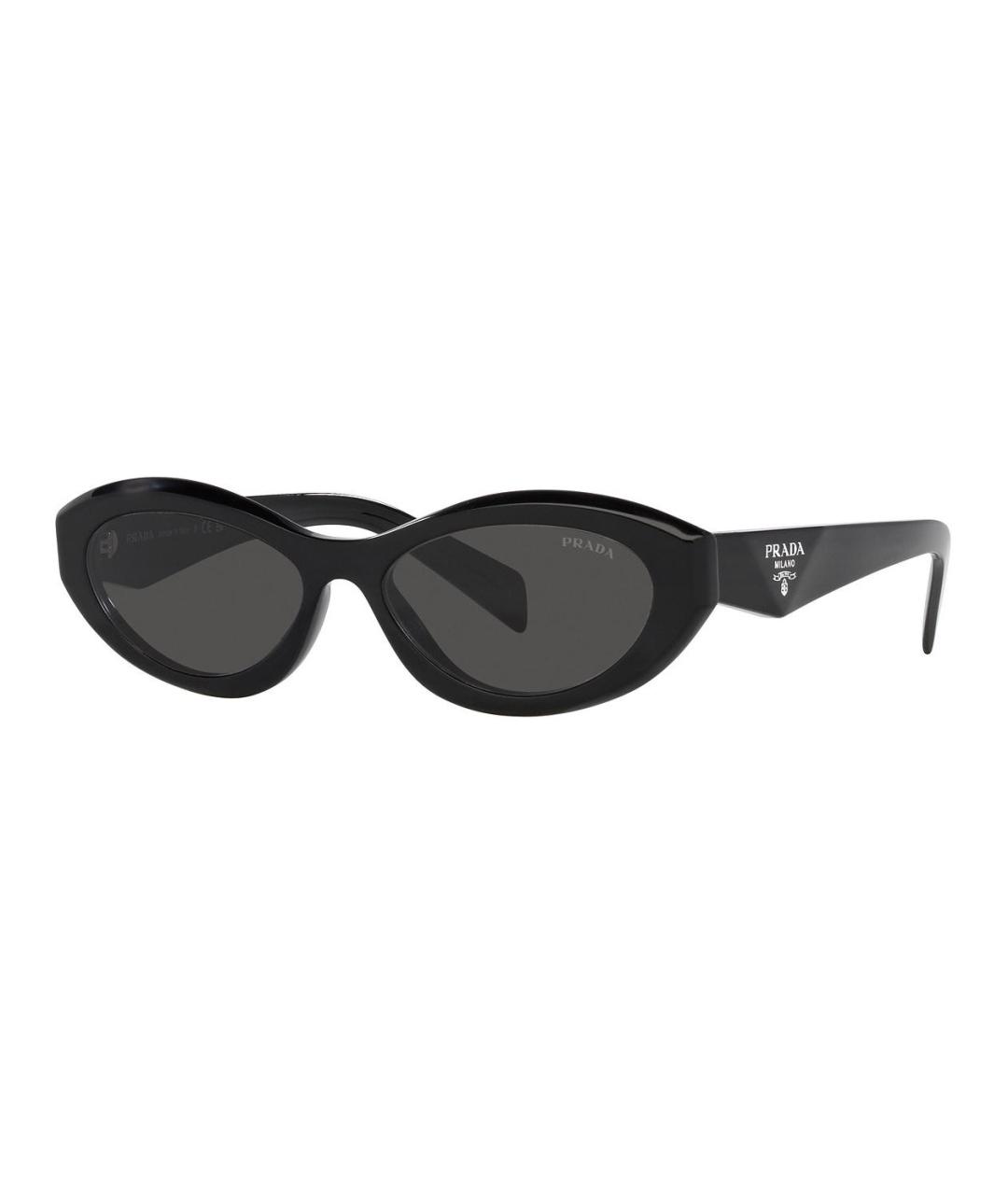 PRADA Черные пластиковые солнцезащитные очки, фото 1