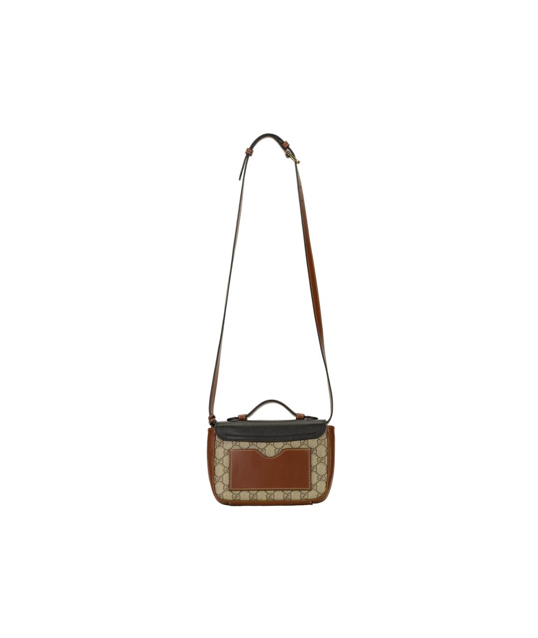 GUCCI Коричневая тканевая сумка через плечо, фото 3