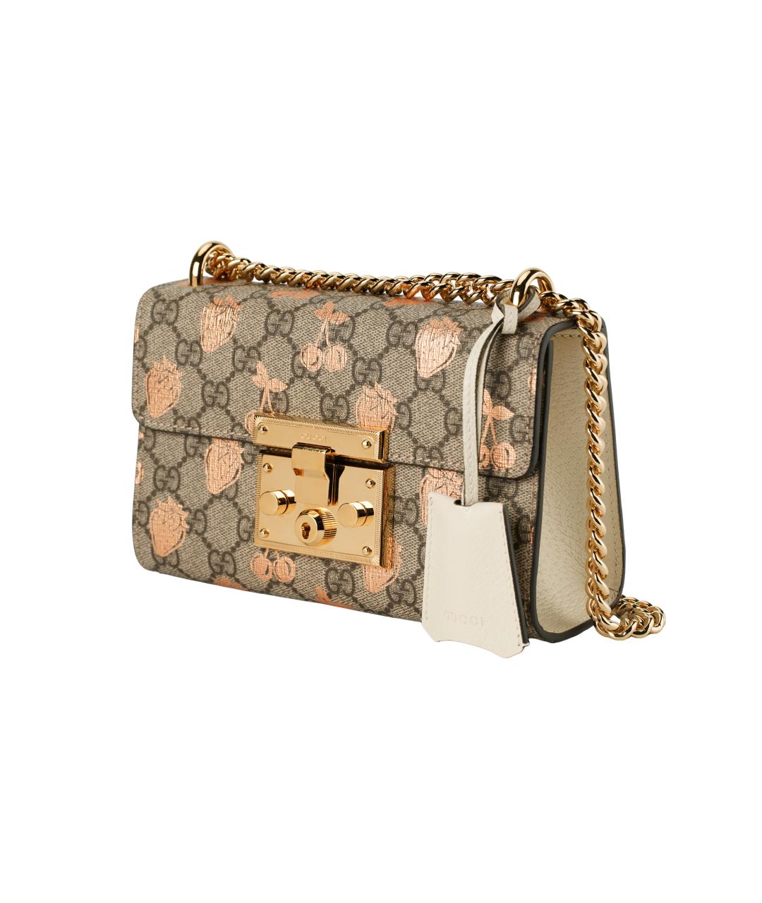 GUCCI Бежевая тканевая сумка через плечо, фото 3