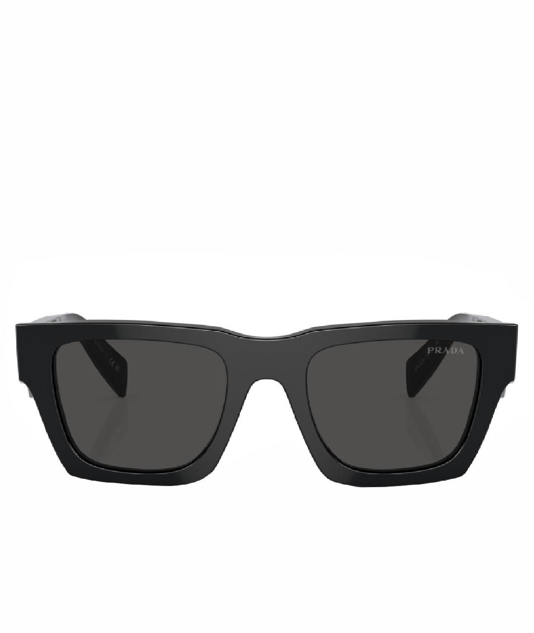 PRADA Черные пластиковые солнцезащитные очки, фото 1
