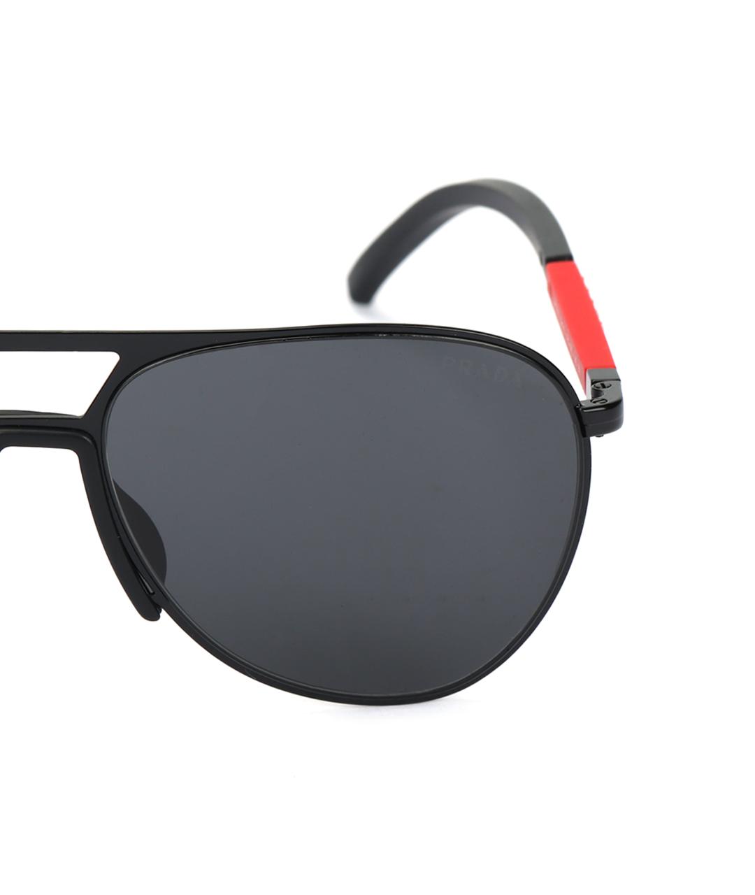 PRADA Черные металлические солнцезащитные очки, фото 2