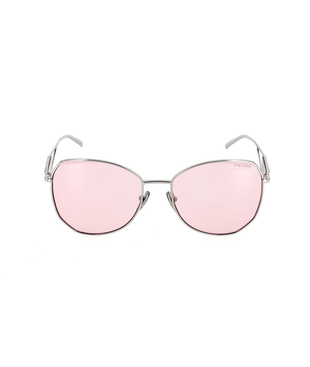 PRADA Розовые металлические солнцезащитные очки, фото 2
