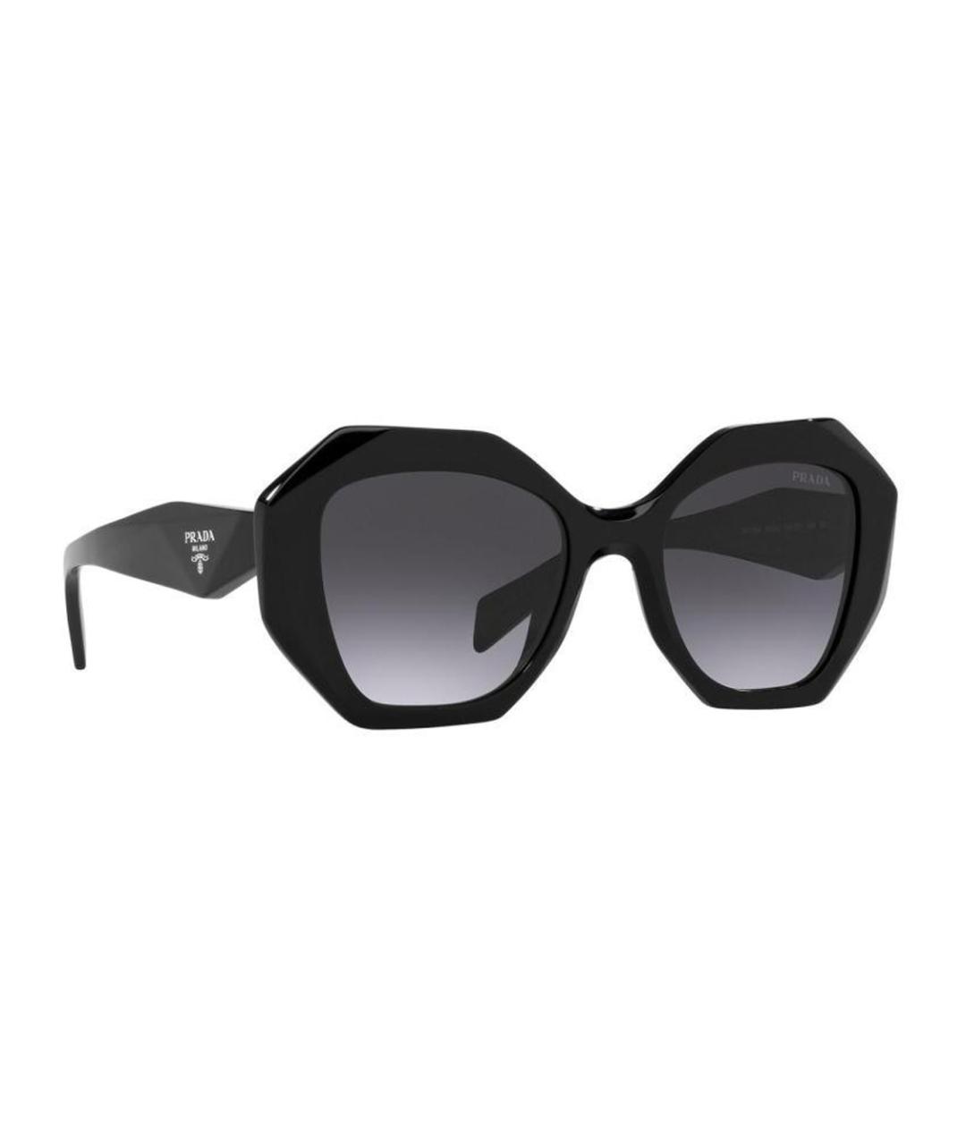 PRADA Черные пластиковые солнцезащитные очки, фото 1
