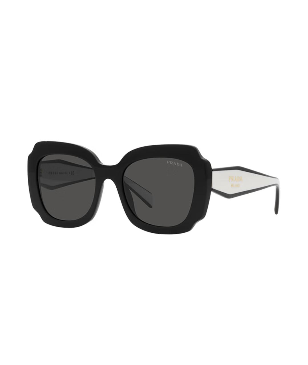 PRADA Черные пластиковые солнцезащитные очки, фото 1