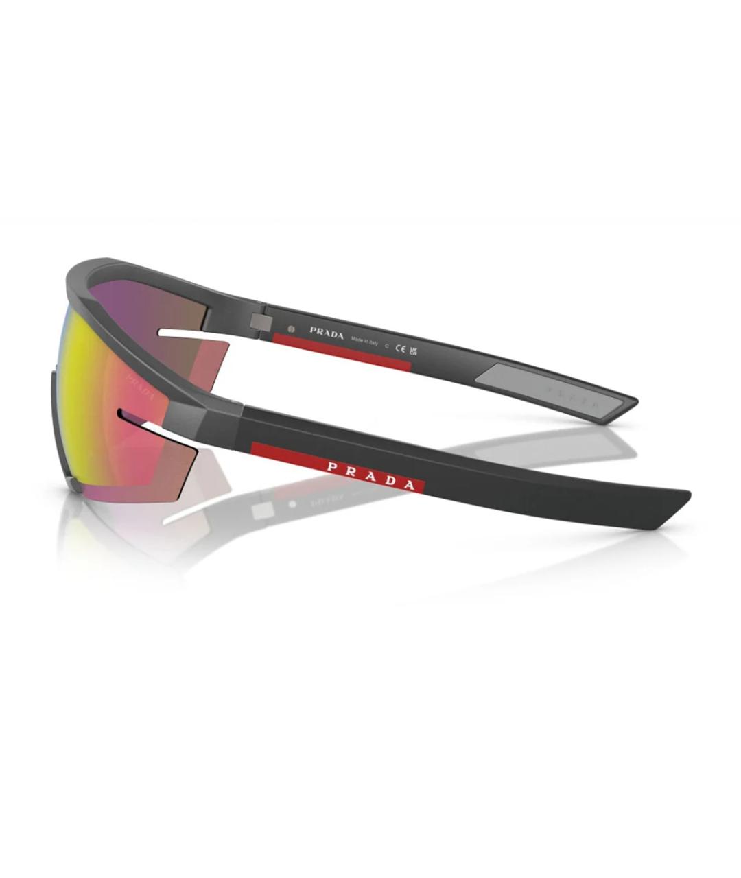 PRADA Черные пластиковые солнцезащитные очки, фото 5