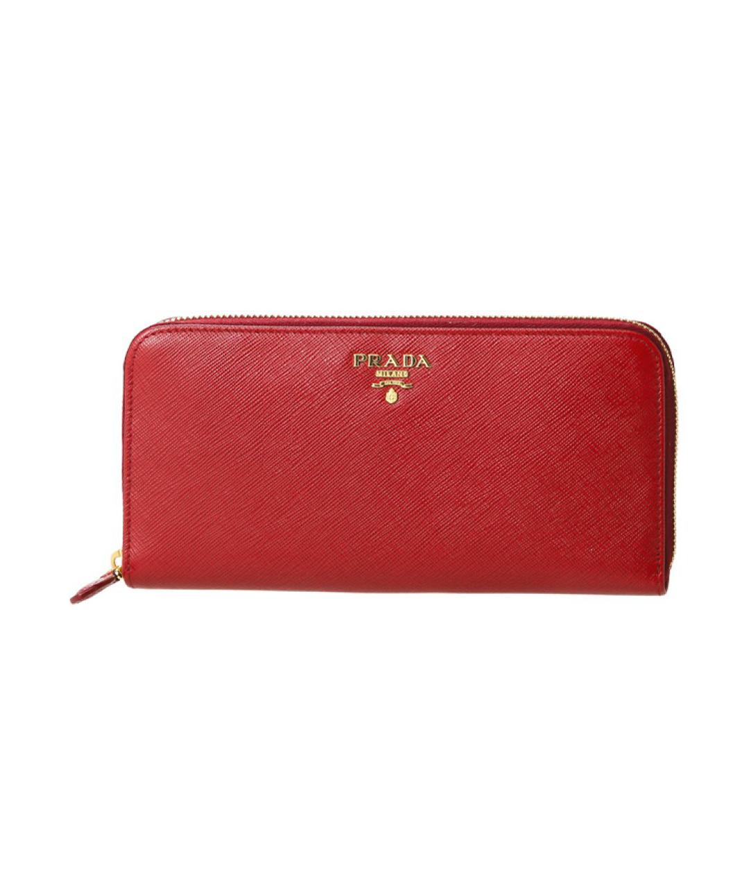 PRADA Красный кожаный кошелек, фото 6