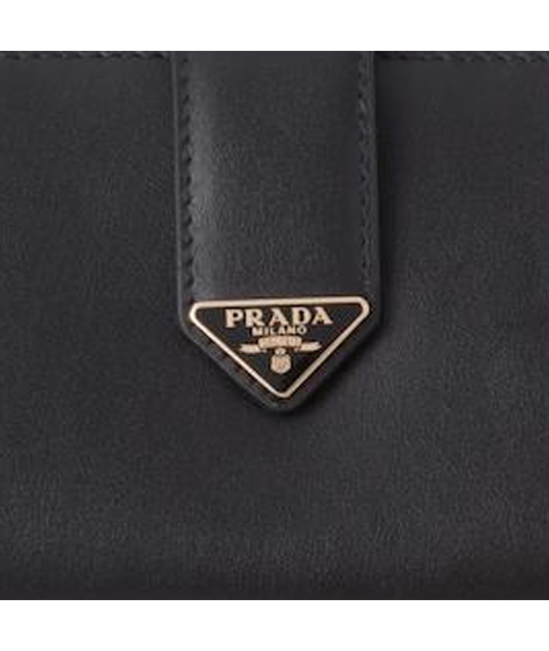 PRADA Черный кожаный кошелек, фото 5