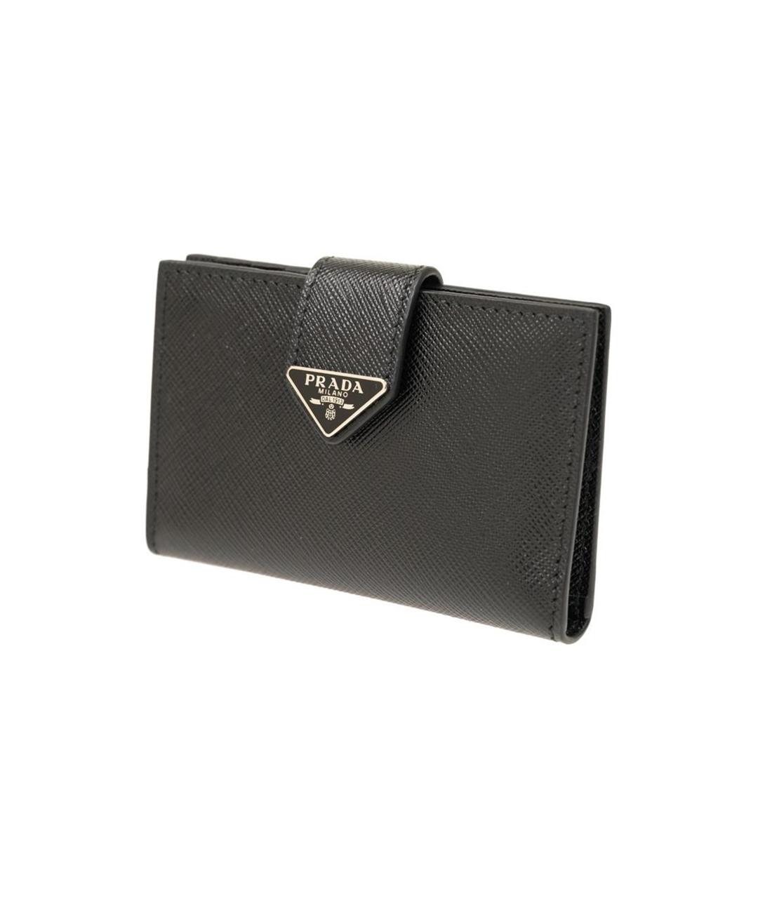 PRADA Черный кожаный кошелек, фото 2