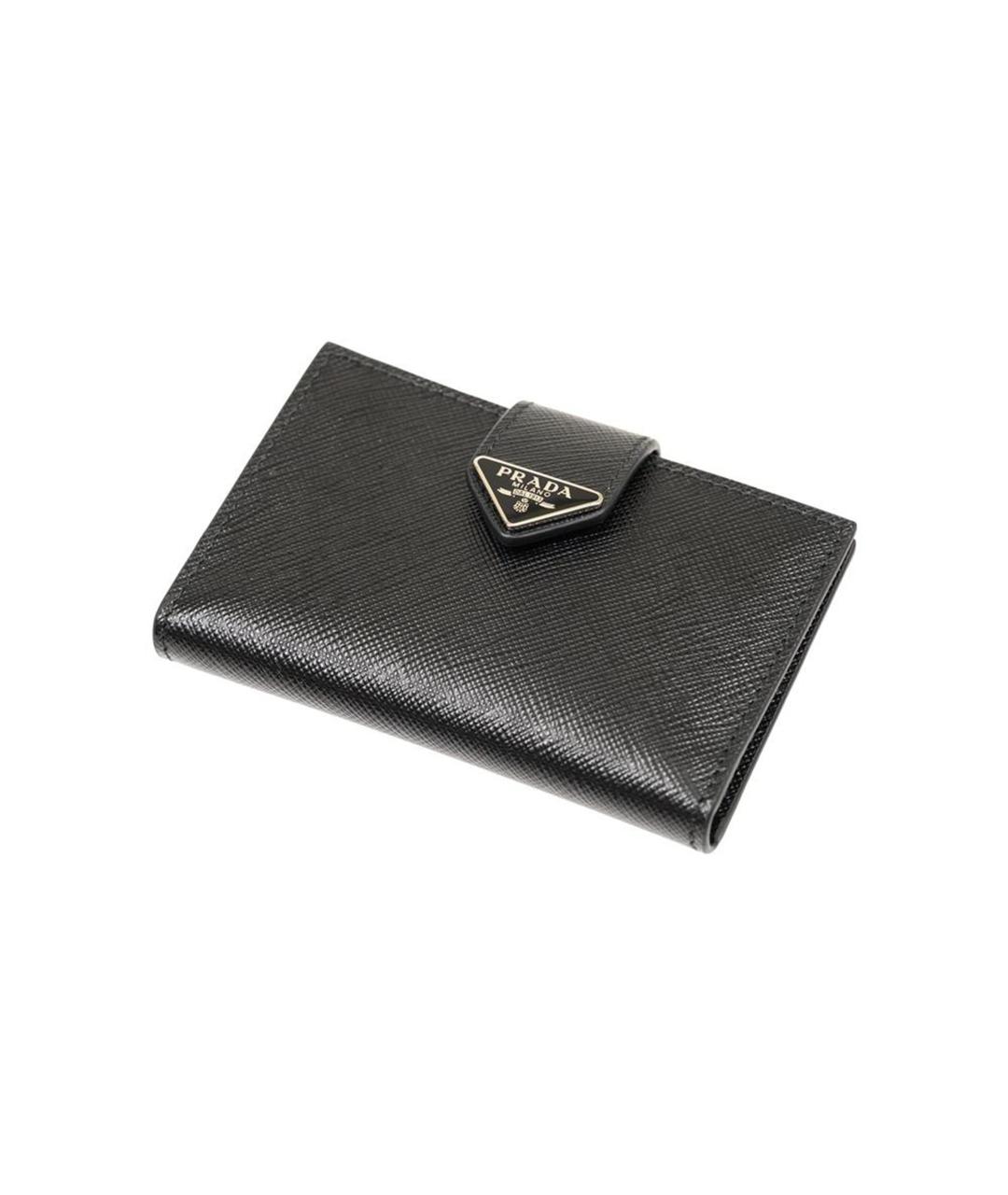 PRADA Черный кожаный кошелек, фото 4
