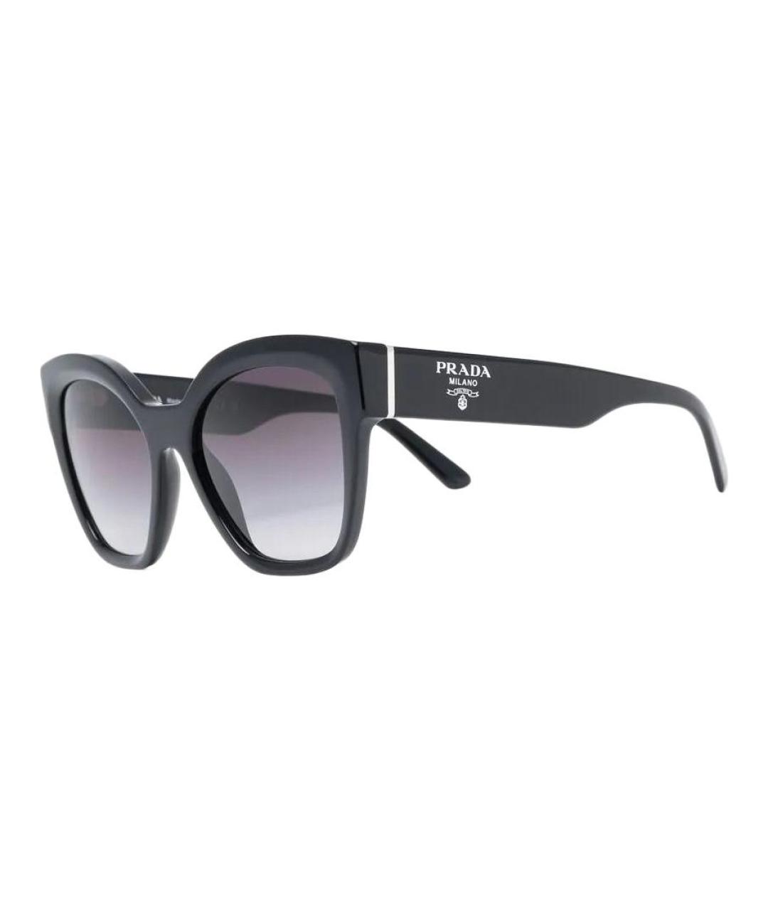 PRADA Черные пластиковые солнцезащитные очки, фото 4