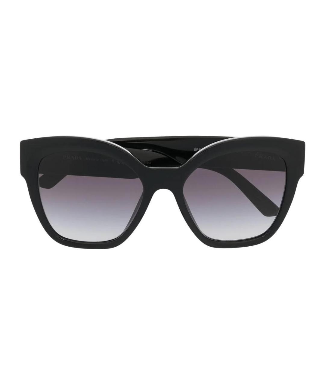 PRADA Черные пластиковые солнцезащитные очки, фото 2