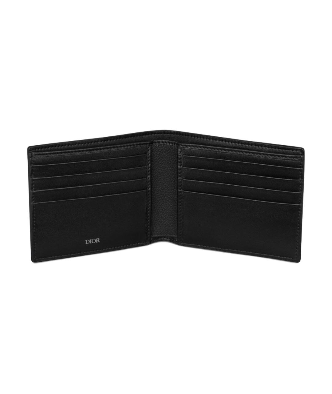 CHRISTIAN DIOR Черный кожаный кошелек, фото 4