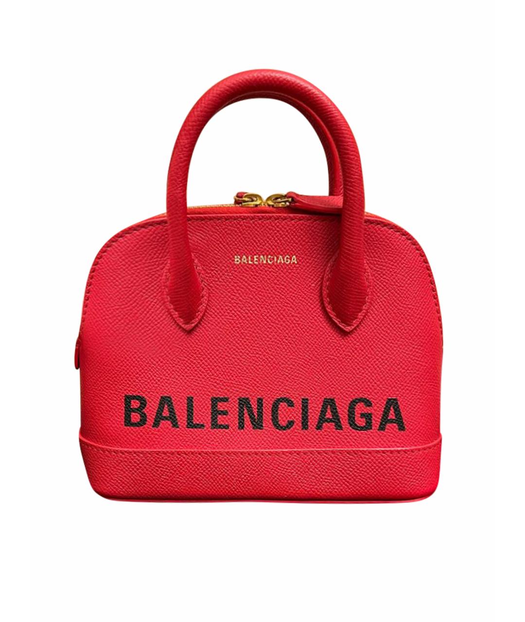 BALENCIAGA Красная кожаная сумка через плечо, фото 1