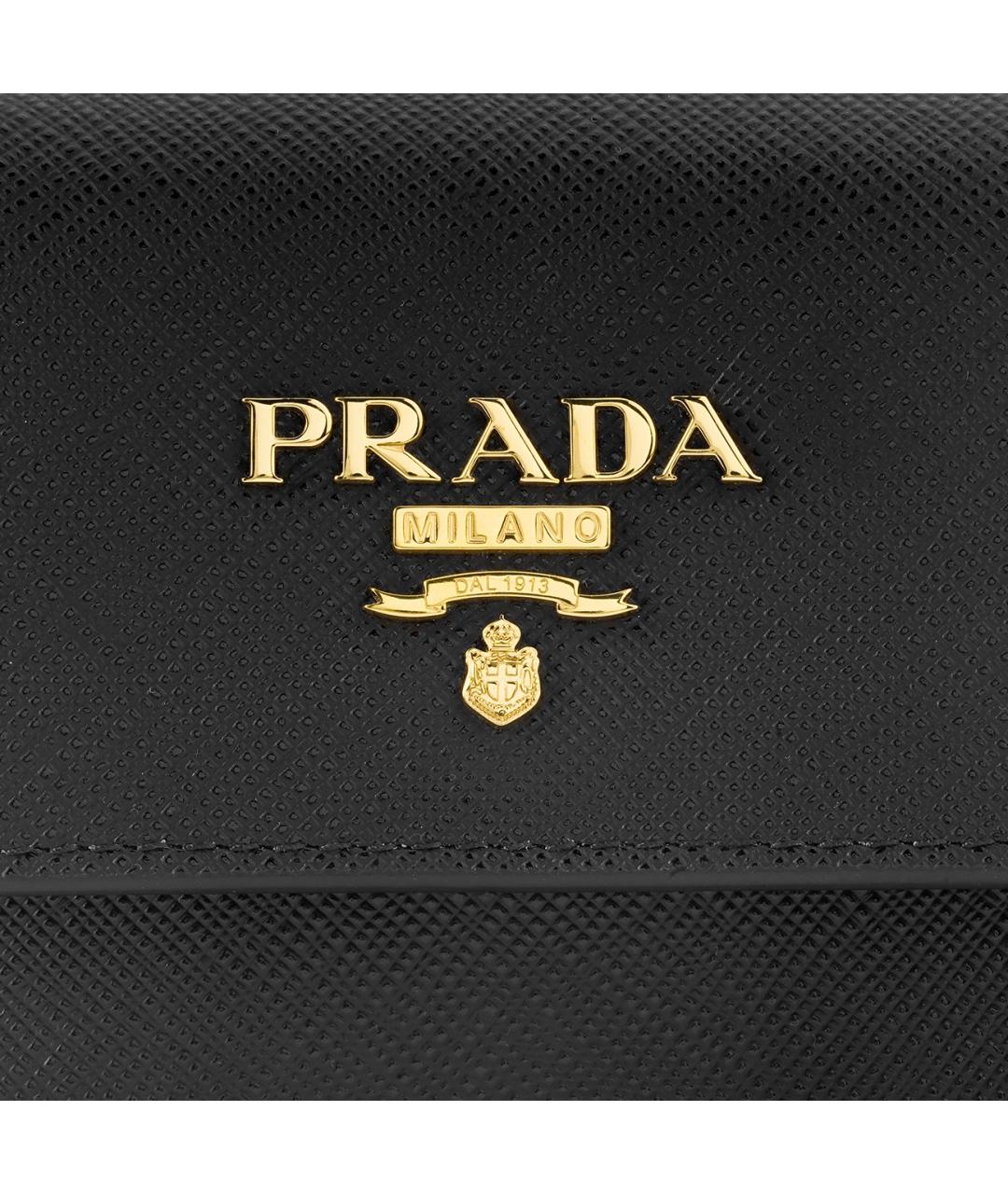 PRADA Черный кожаный кошелек, фото 5