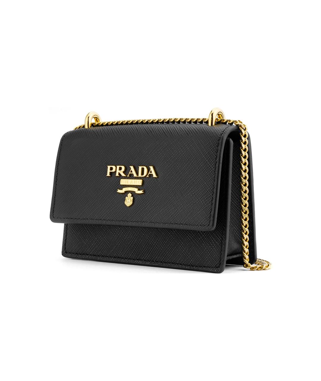 PRADA Черный кожаный кошелек, фото 2