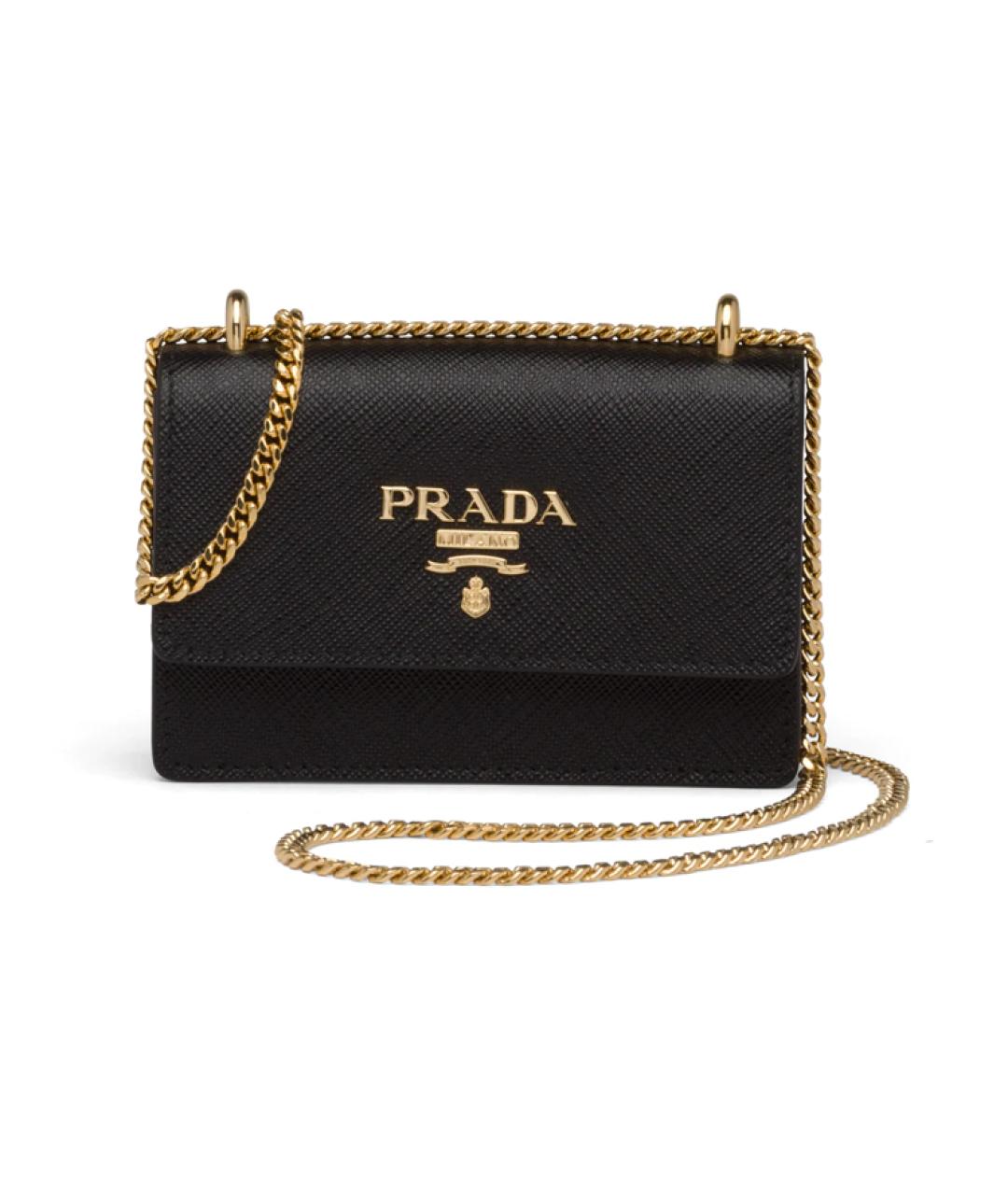 PRADA Черный кожаный кошелек, фото 1