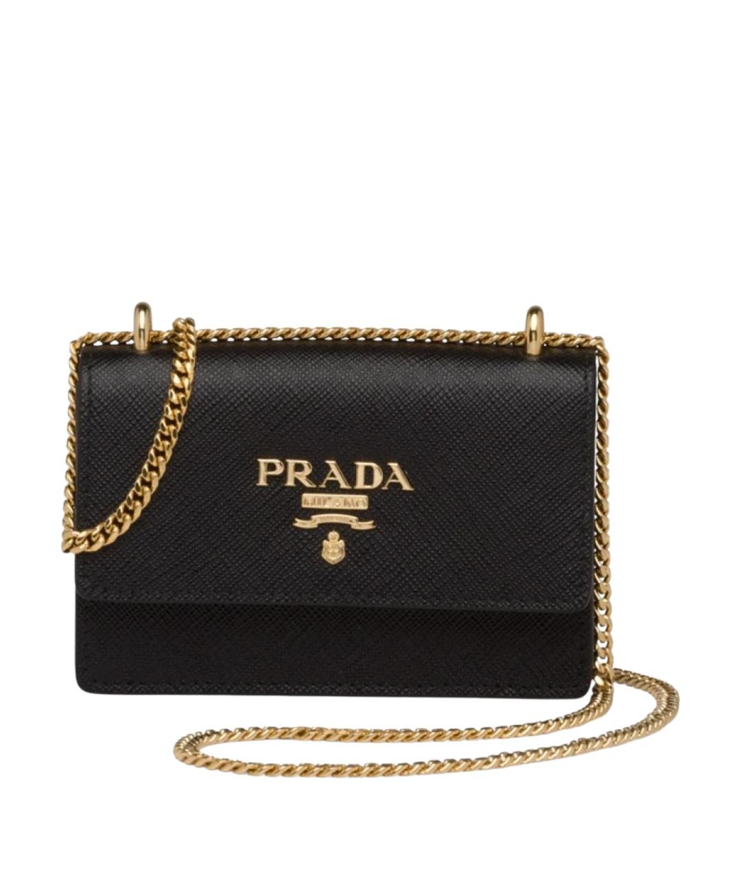 PRADA Черный кожаный кошелек, фото 1