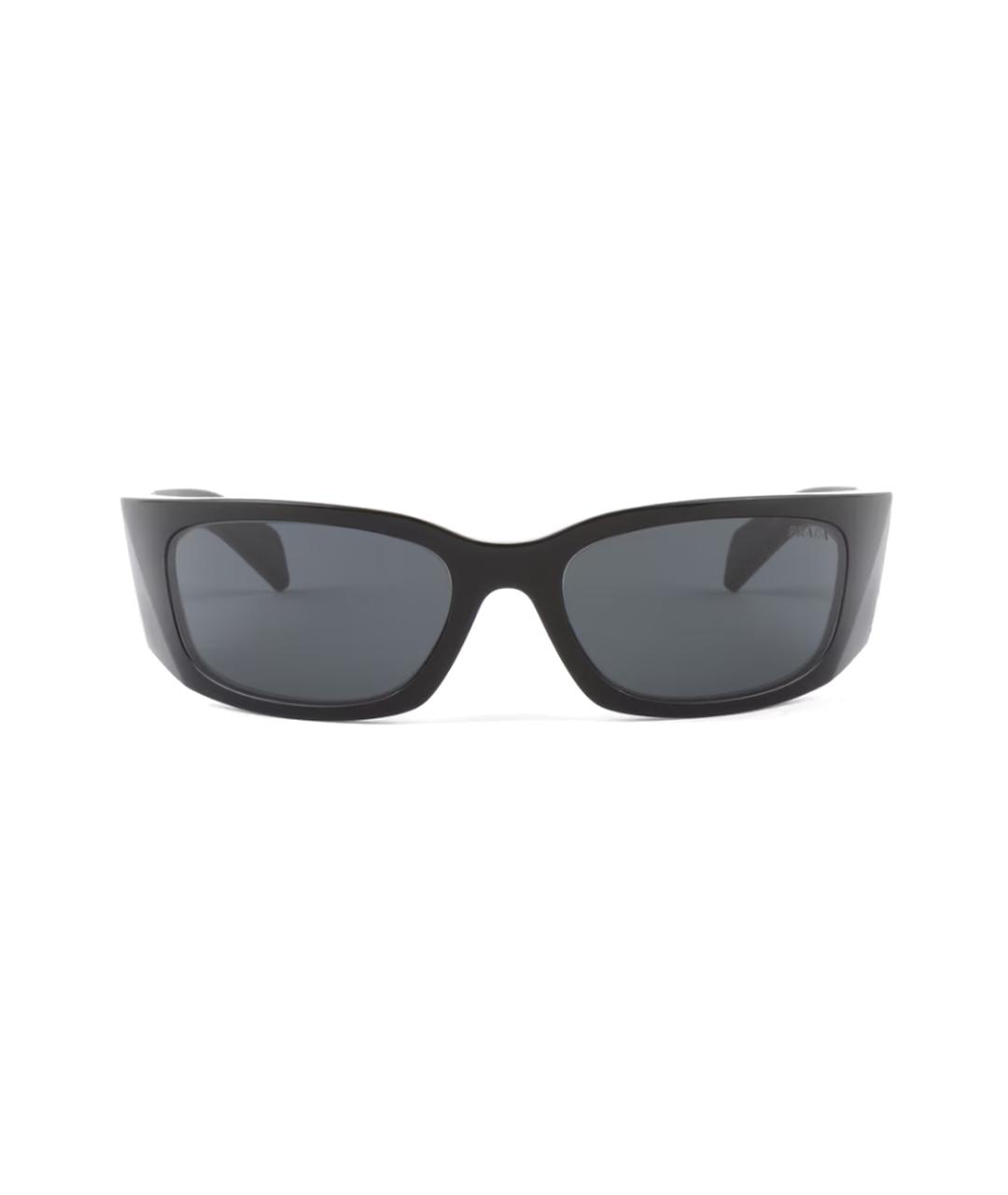 PRADA Черные пластиковые солнцезащитные очки, фото 2