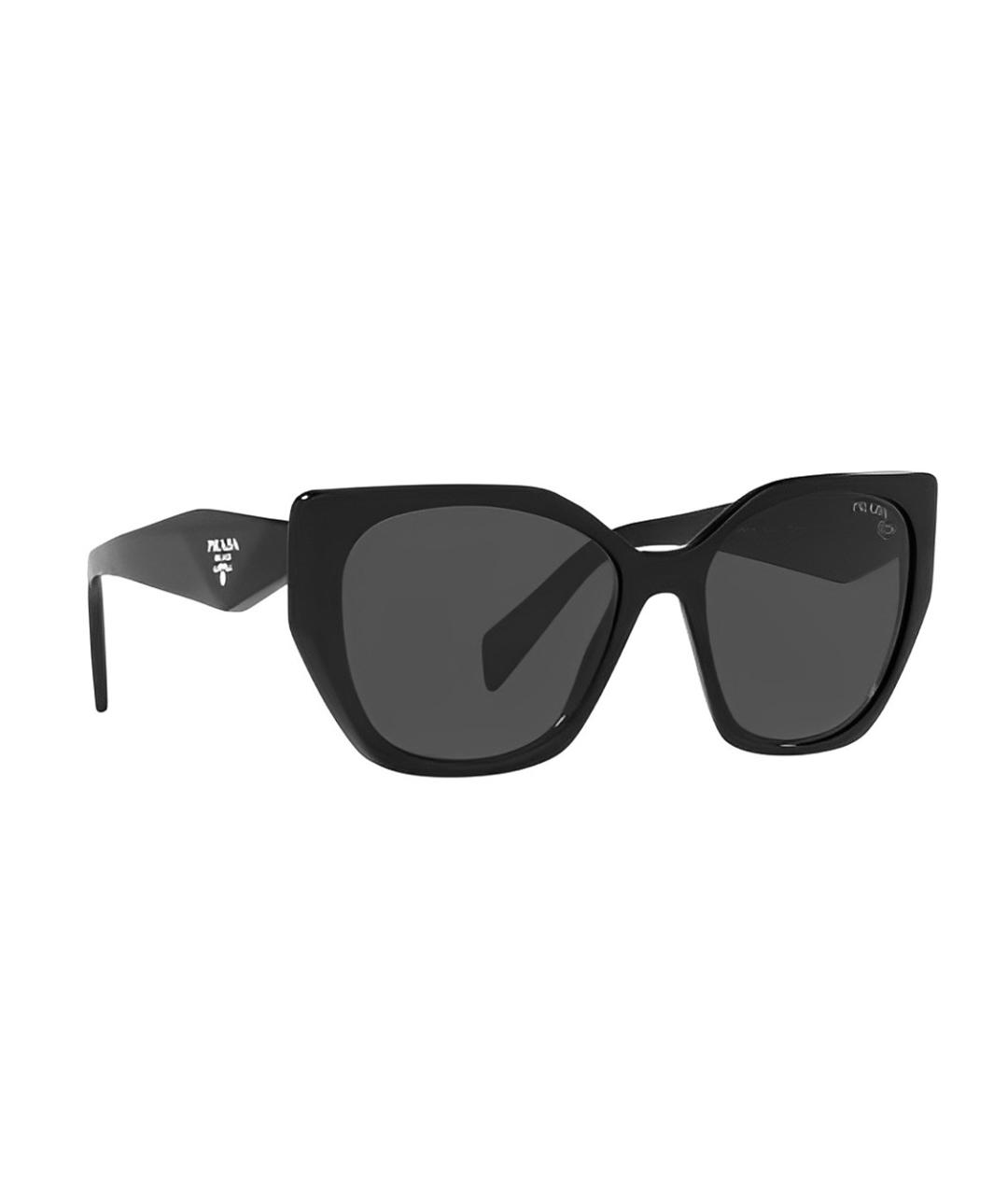 PRADA Черные пластиковые солнцезащитные очки, фото 3