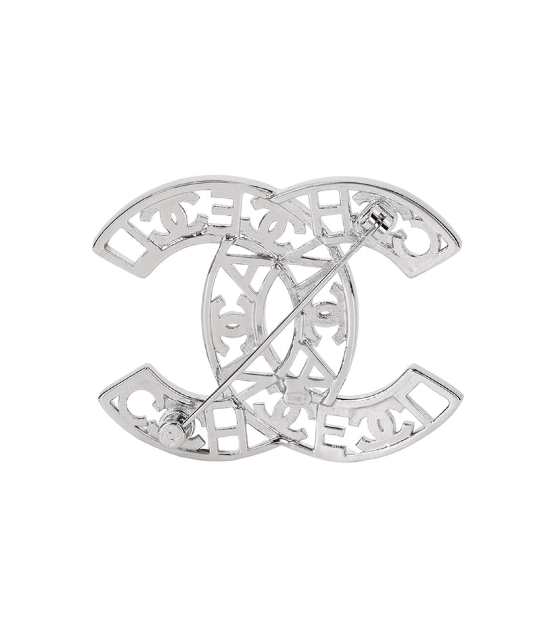 CHANEL Серебряная металлическая булавка / брошь, фото 2