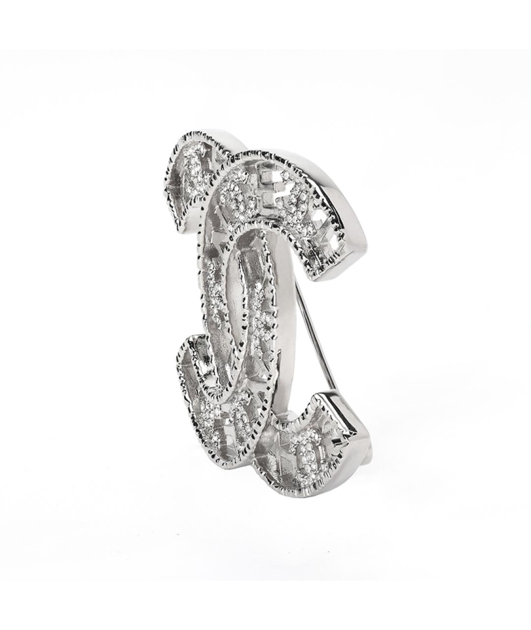 CHANEL Серебряная металлическая булавка / брошь, фото 3