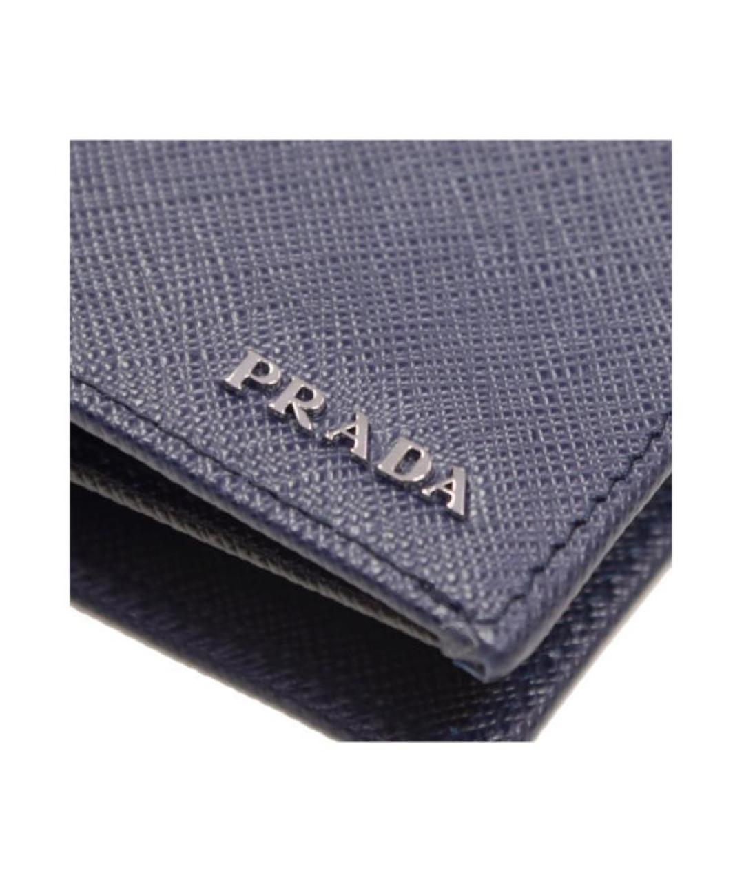 PRADA Темно-синий кожаный кошелек, фото 5