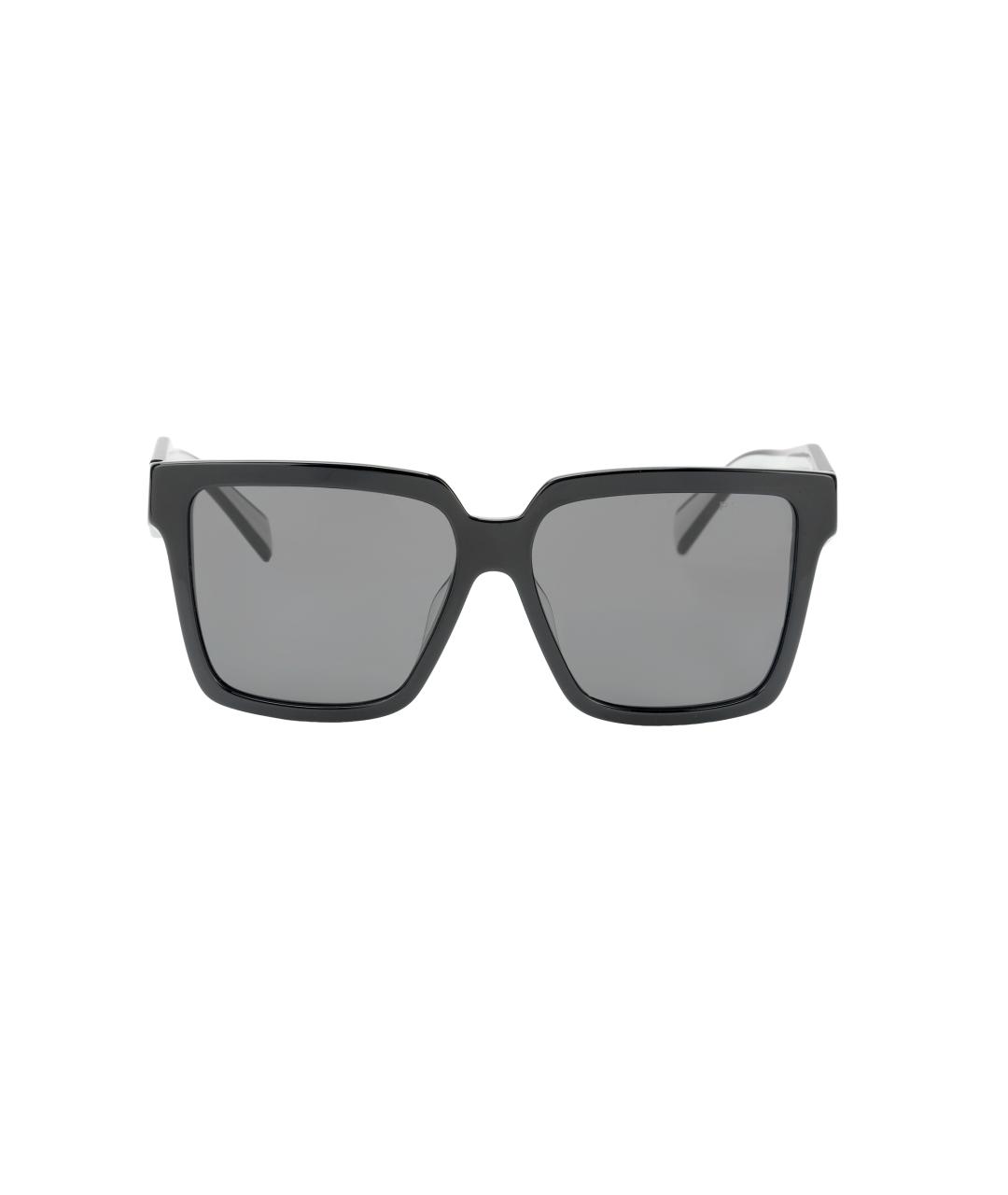 PRADA Черные пластиковые солнцезащитные очки, фото 2