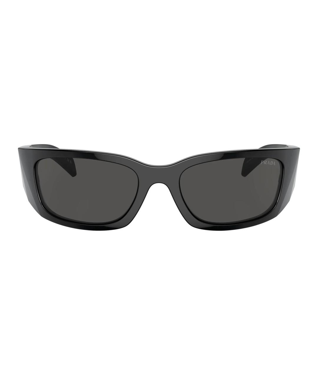 PRADA Черные пластиковые солнцезащитные очки, фото 2