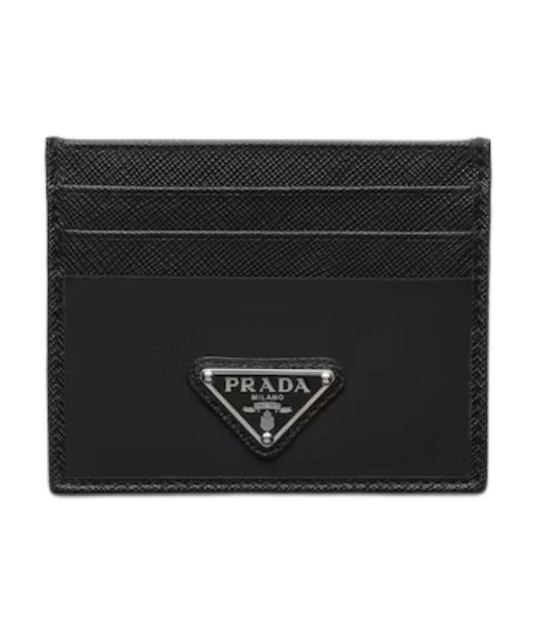 PRADA Черный кожаный кардхолдер, фото 1