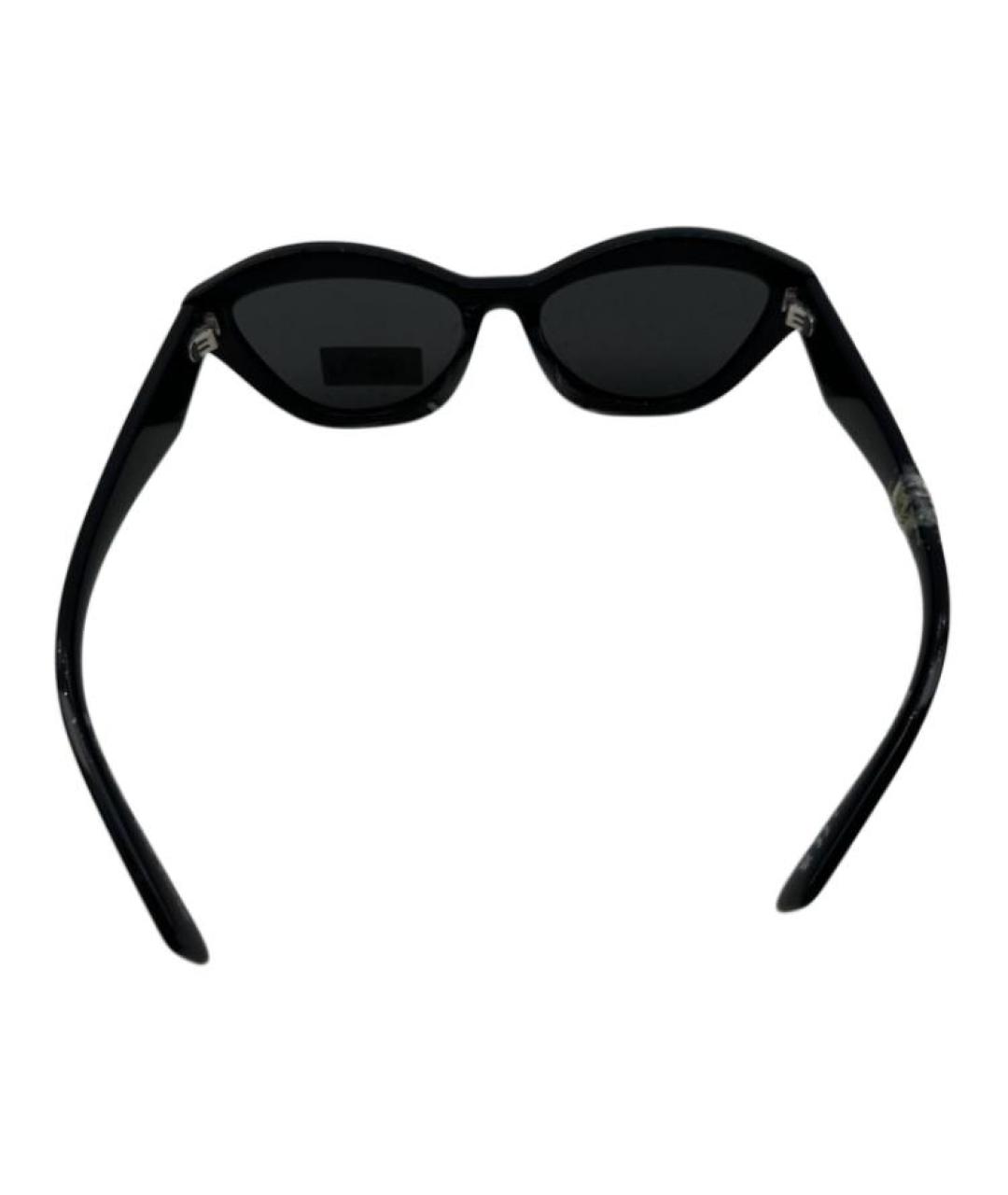 PRADA Черные пластиковые солнцезащитные очки, фото 2