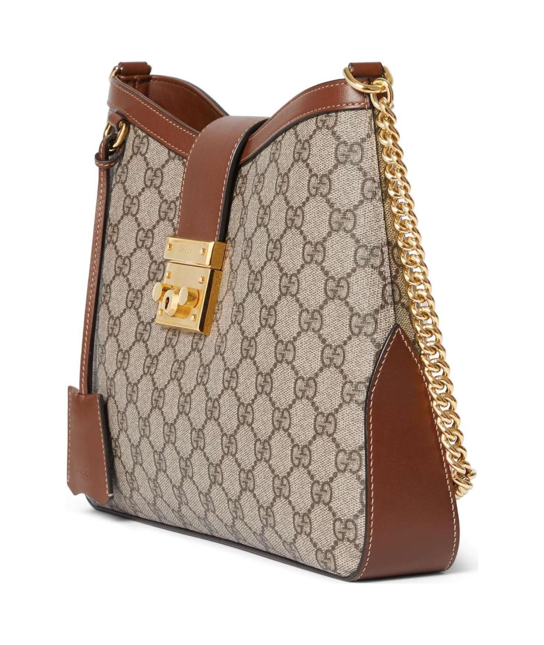 GUCCI Коричневая тканевая сумка через плечо, фото 2