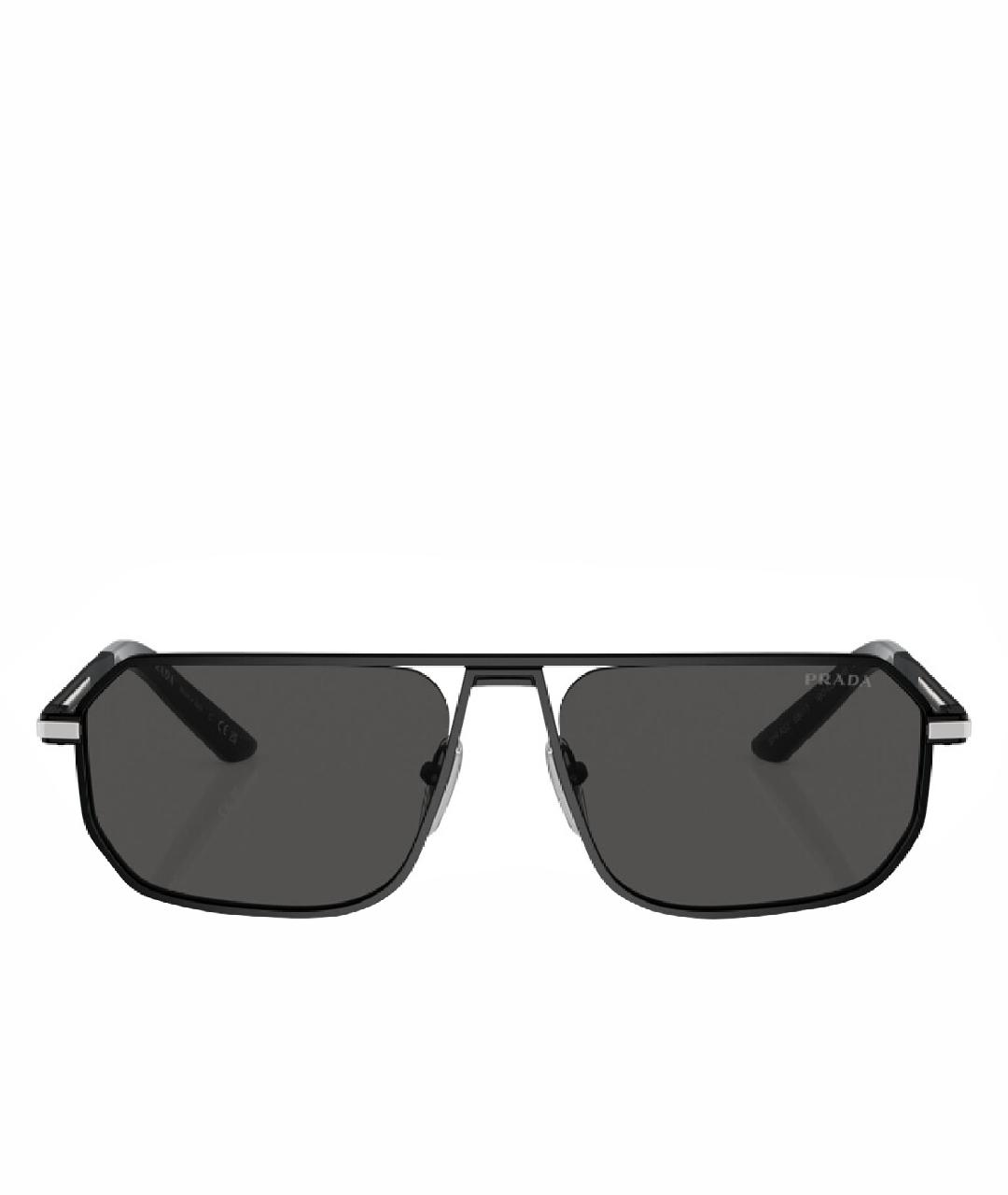 PRADA Черные пластиковые солнцезащитные очки, фото 1