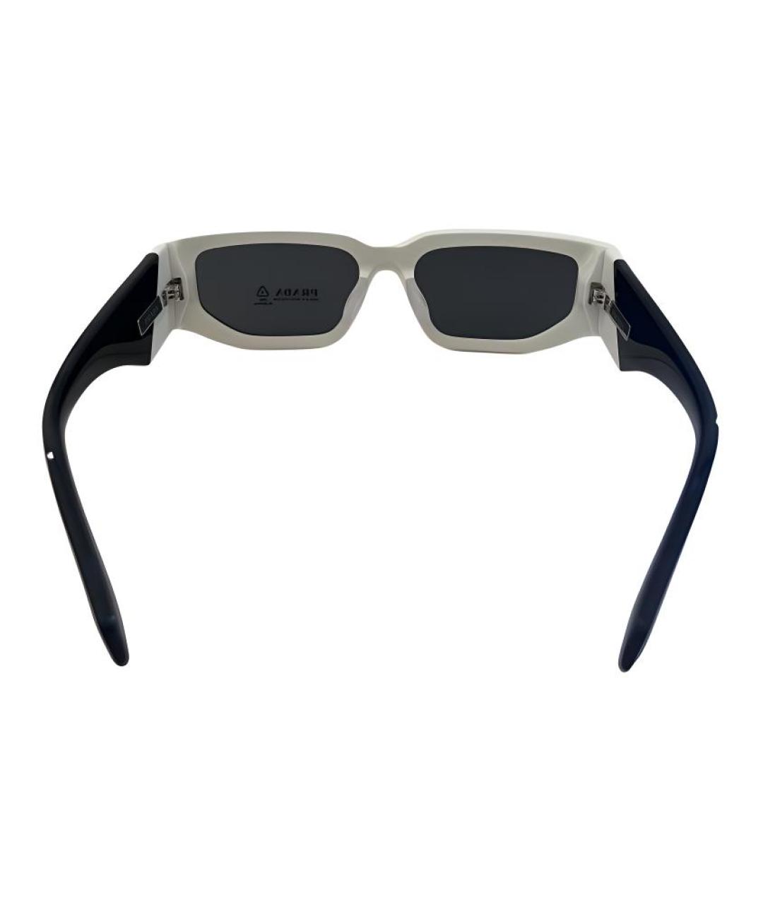 PRADA Белые пластиковые солнцезащитные очки, фото 3